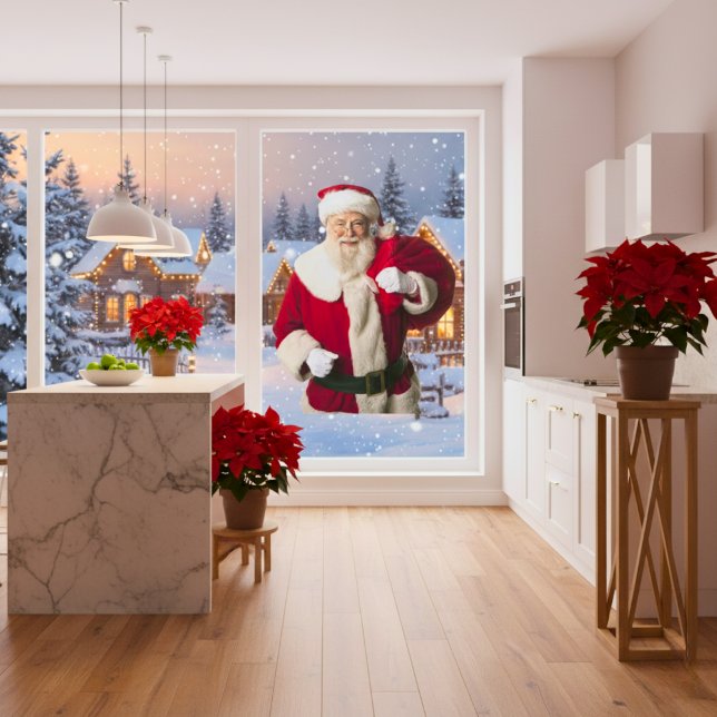Autocollant Pour Fenêtre Clôture de la fenêtre de Noël père Noël (Santa Christmas Window Cling)