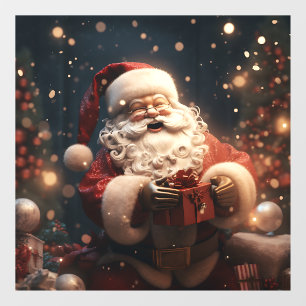 Autocollant Pour Fenêtre Clôture de la fenêtre de scène père Noël