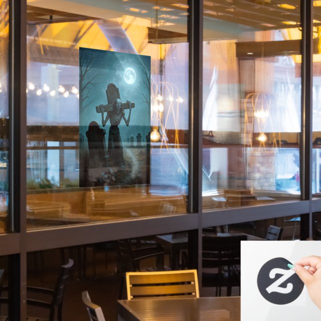 Autocollant Pour Fenêtre Clôture de la fenêtre d'horreur d'Halloween (Fenêtre du restaurant)