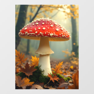 Autocollant Pour Fenêtre Clôture de la fenêtre du champignon d'automne