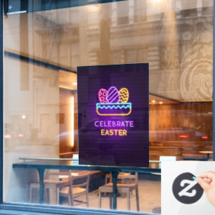 Autocollant Pour Fenêtre Clôture de la fenêtre du Étiquette de Pâques Neon