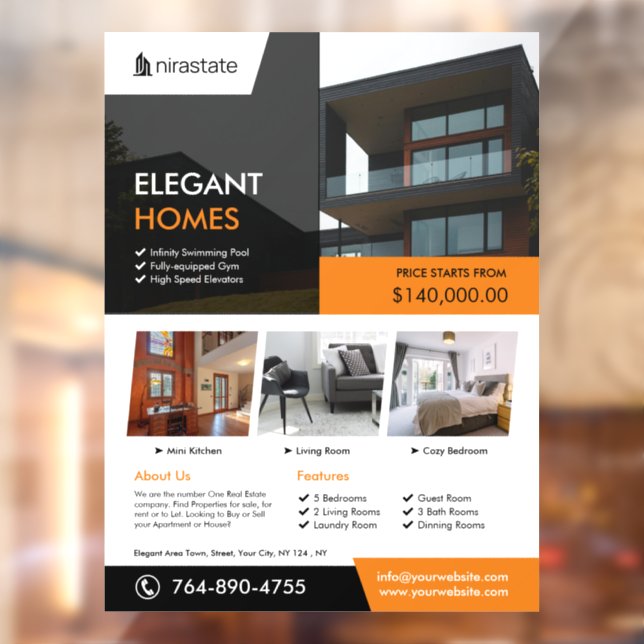 Autocollant Pour Fenêtre Clôture de la fenêtre Immobilier (Feuille 2)