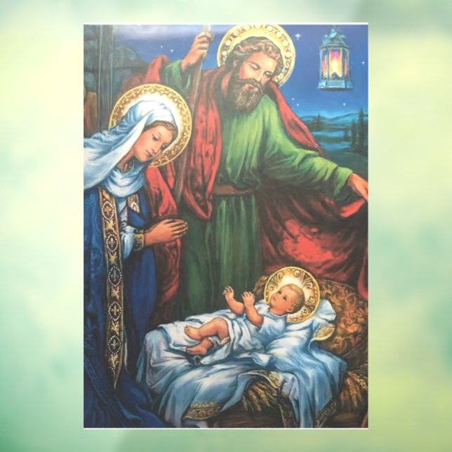 Autocollant Pour Fenêtre Clôture de la fenêtre Nativité (Feuille 3)