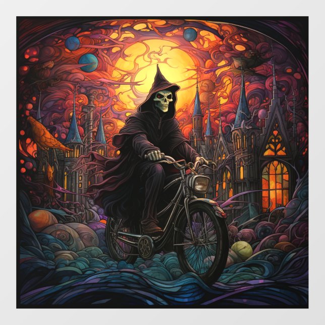 Autocollant Pour Fenêtre Clôture éffrayante de fenêtre Halloween (Feuille)