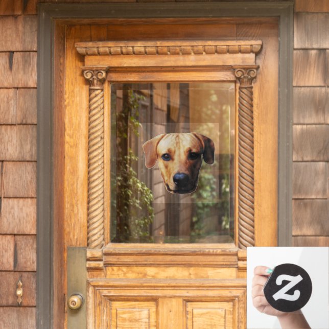 Autocollant Pour Fenêtre Clôture personnalisée de la fenêtre de chien (Porte d'accueil)