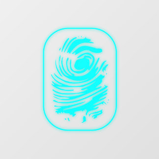 Autocollant Pour Fenêtre Clôture turquoise d'empreintes digitales