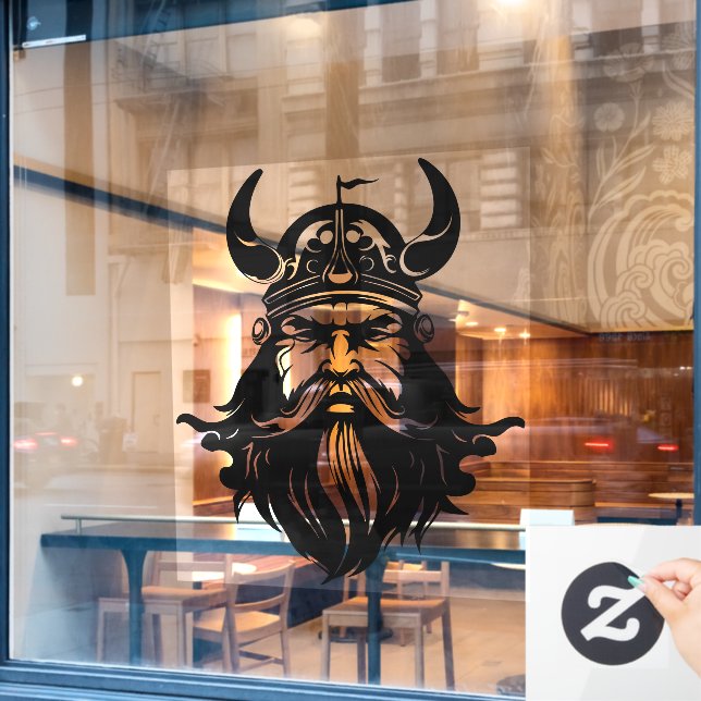 Autocollant Pour Fenêtre Clôture viking (Fenêtre de café)