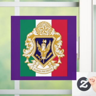 Autocollant Pour Fenêtre Clou de fenêtre Alpha Phi Delta 8" x 8"