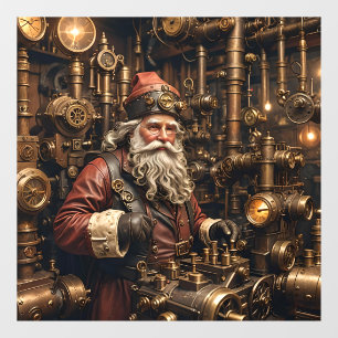 Autocollant Pour Fenêtre Clou de fenêtre Père Noël Steampunk