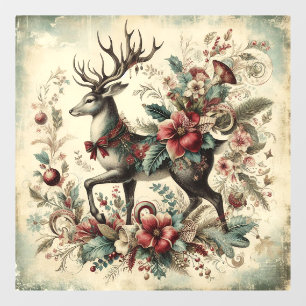 Autocollant Pour Fenêtre Clou de la fenêtre de Noël classique Vintage