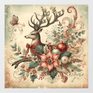Autocollant Pour Fenêtre Clouage classique de la fenêtre de cerfs de Noël