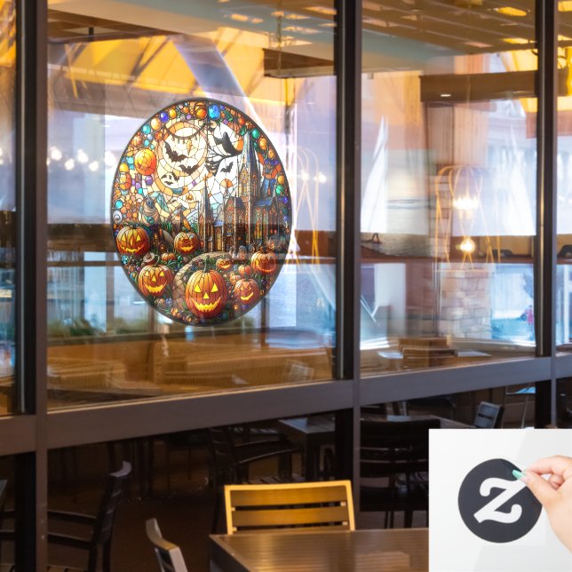 Autocollant Pour Fenêtre Clouage de fenêtre d'art d'Halloween (Fenêtre du restaurant)