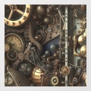 Autocollant Pour Fenêtre Clouage de fenêtre d'art Steampunk