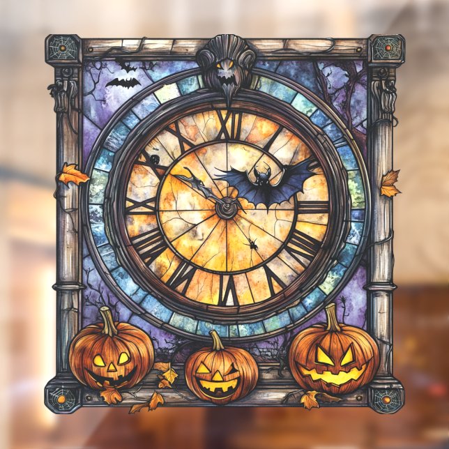 Autocollant Pour Fenêtre Clouage de fenêtre en verre d'Halloween Steampunk (Feuille 2)