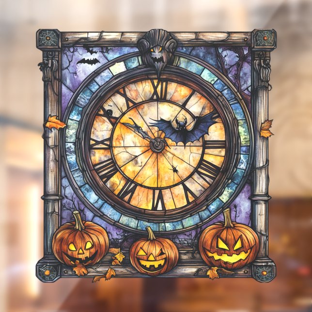 Autocollant Pour Fenêtre Clouage de fenêtre en verre d'Halloween Steampunk (Feuille 2)