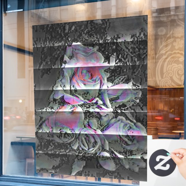 Autocollant Pour Fenêtre Clouage de fenêtre Techno Bouquet (Fenêtre de café)