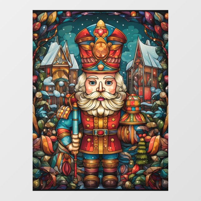 Autocollant Pour Fenêtre Clouage de la fenêtre en verre de Noël (Feuille)