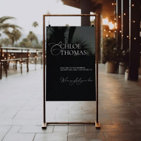 Clous minimaux d'Affiche de bienvenue Mariage mode