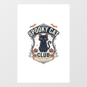 Autocollant Pour Fenêtre Club de chat effrayant Chat Halloween Chat effraya