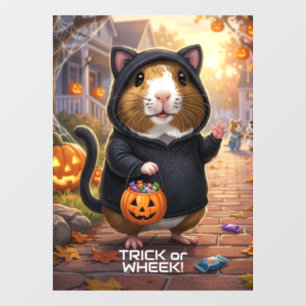 Autocollant Pour Fenêtre Cochons d'Inde Halloween, Déguisement de Chat Tour