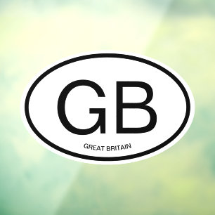 Autocollant Pour Fenêtre Code pays ovale personnalisé abréviation voiture s