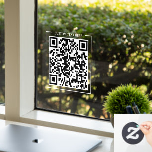 Autocollant Pour Fenêtre Code QR à coin carré pour la porte du magasin de c