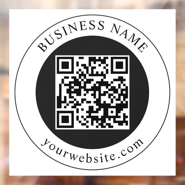 Autocollant Pour Fenêtre Code QR avec nom d'entreprise modifiable (Feuille 2)