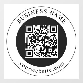 Autocollant Pour Fenêtre Code QR avec nom d'entreprise modifiable