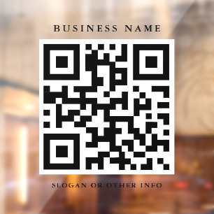 Autocollant Pour Fenêtre Code QR Clair simple de fenêtre d'entreprise