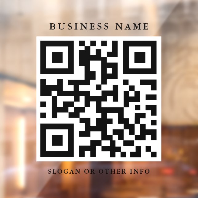Autocollant Pour Fenêtre Code QR Clair simple de fenêtre d'entreprise (Feuille 2)