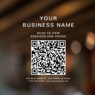 Autocollant Pour Fenêtre Code QR de connexion d'analyse commerciale lettrag