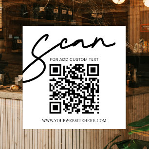 Autocollant Pour Fenêtre Code QR de l'entreprise promotionnel simple modern