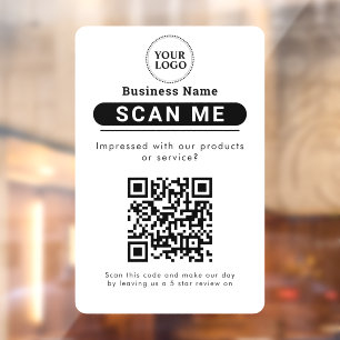 Autocollant Pour Fenêtre Code QR de lien d'avis d'entreprise Google Avis
