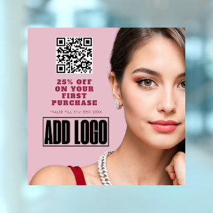 Autocollant Pour Fenêtre Code QR de promotion pour l'entreprise de bijoux d