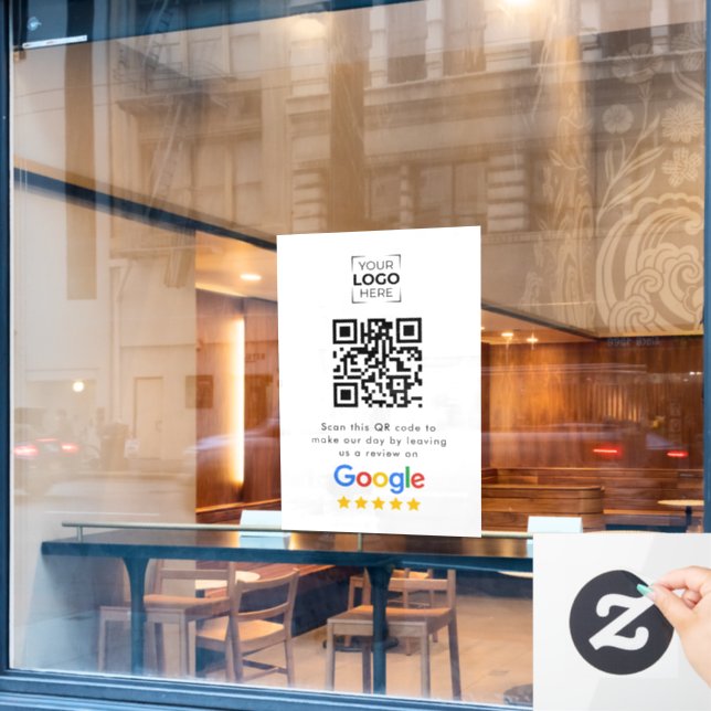 Autocollant Pour Fenêtre Code QR de révision Google Avis sur l'entreprise  (Fenêtre de café)