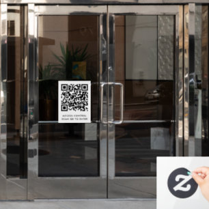 Autocollant Pour Fenêtre Code QR de verrouillage de porte personnalisé à ba
