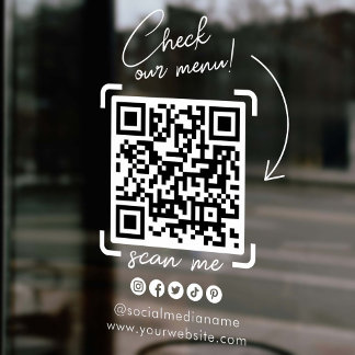 Autocollant Pour Fenêtre Code QR d'entreprise transparent personnalisé Médi