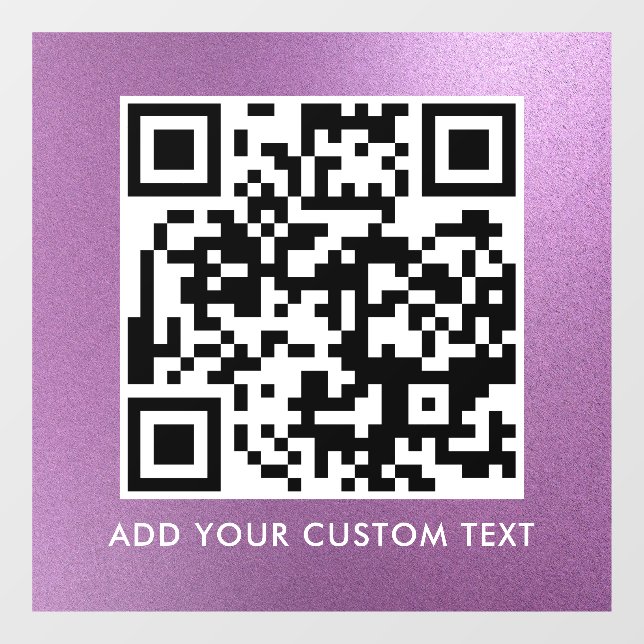 Autocollant Pour Fenêtre Code QR | Fenêtre scannable moderne simple et élég (Feuille)