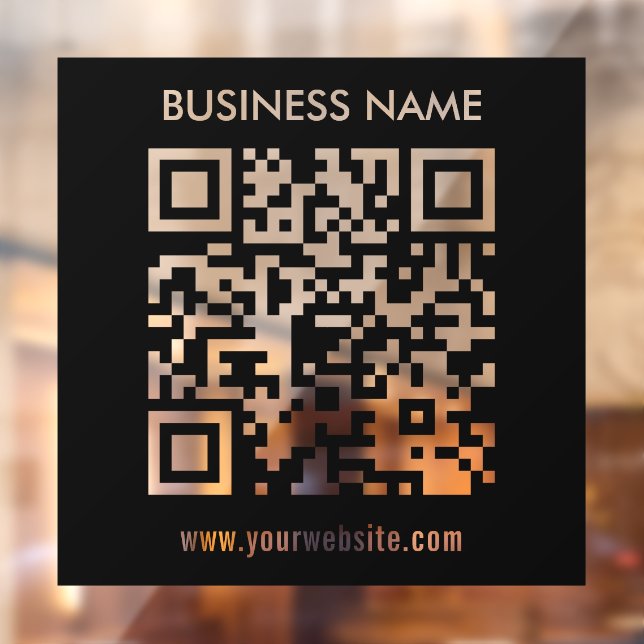 Autocollant Pour Fenêtre Code QR (généré instantanément) modifiable | Noir (Feuille 2)
