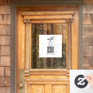 Autocollant Pour Fenêtre Code QR Internet Wifi Mot de passe Clôture de fenê