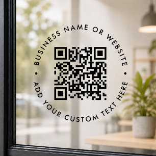 Autocollant Pour Fenêtre Code QR   Minimaliste Simple Entreprise Scannable
