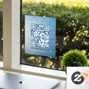 Autocollant Pour Fenêtre Code QR Moderne et élégant, scannable