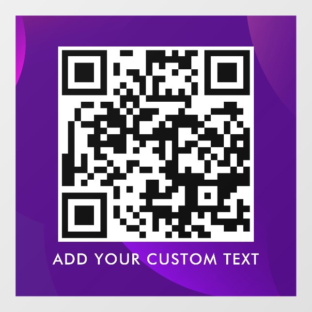 Autocollant Pour Fenêtre Code QR | Moderne Simple Élégant Scannable  (Feuille)