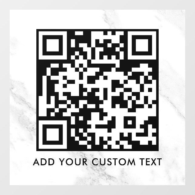 Autocollant Pour Fenêtre Code QR | Moderne Simple Élégant Scannable  (Feuille)