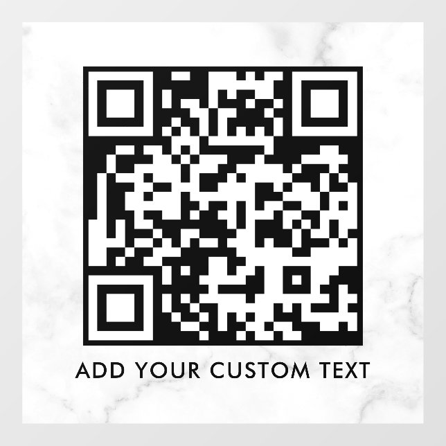 Autocollant Pour Fenêtre Code QR | Moderne Simple Élégant Scannable  (Feuille)