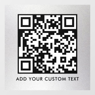 Autocollant Pour Fenêtre Code QR   Moderne Simple Élégant Scannable 