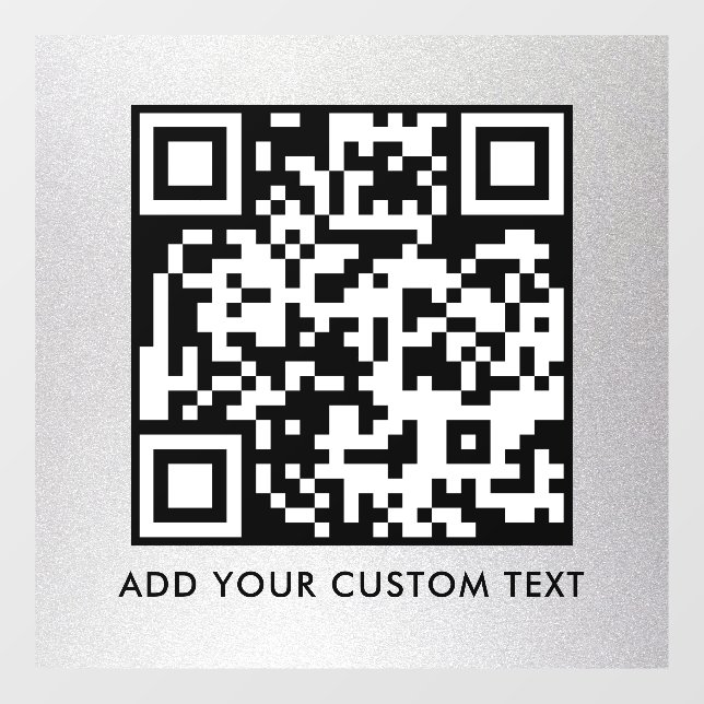 Autocollant Pour Fenêtre Code QR | Moderne Simple Élégant Scannable  (Feuille)