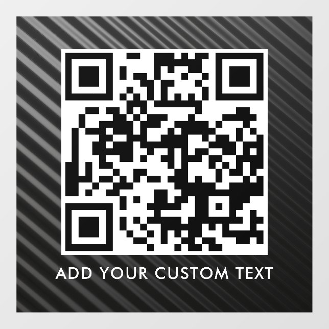 Autocollant Pour Fenêtre Code QR | Moderne Simple Élégant Scannable  (Feuille)