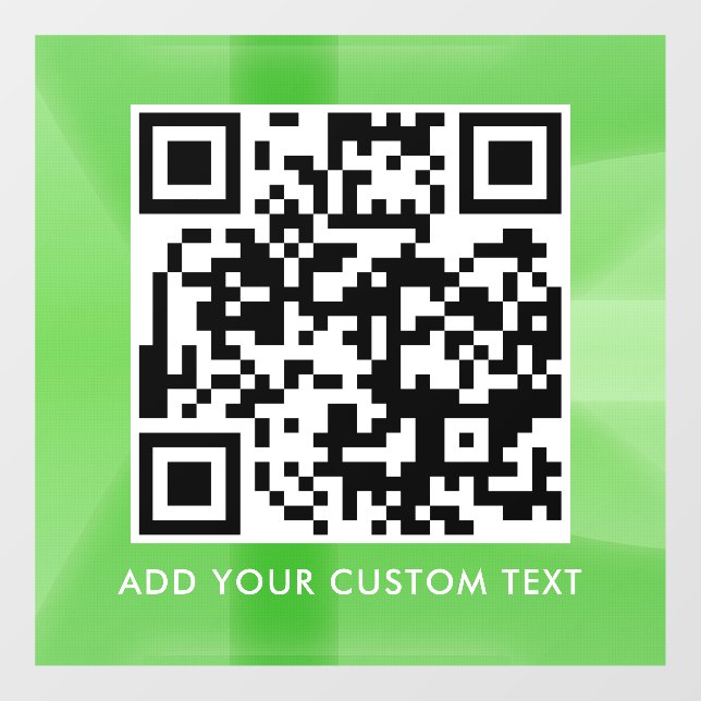 Autocollant Pour Fenêtre Code QR | Moderne Simple Élégant Scannable  (Feuille)