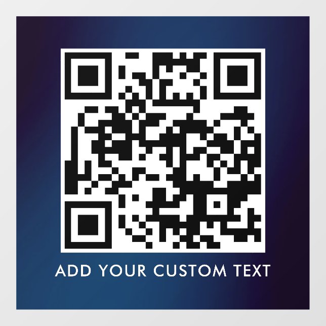 Autocollant Pour Fenêtre Code QR | Moderne Simple Élégant Scannable  (Feuille)